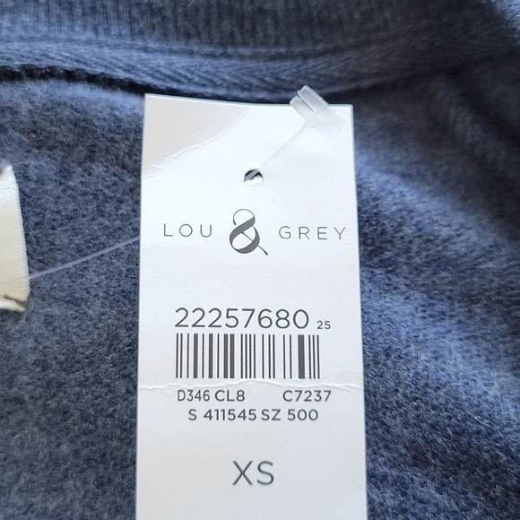 LOU & GREY Blue Long Sleeve Oversized Thick Shirt Dress size XS - Picture 12 of 13